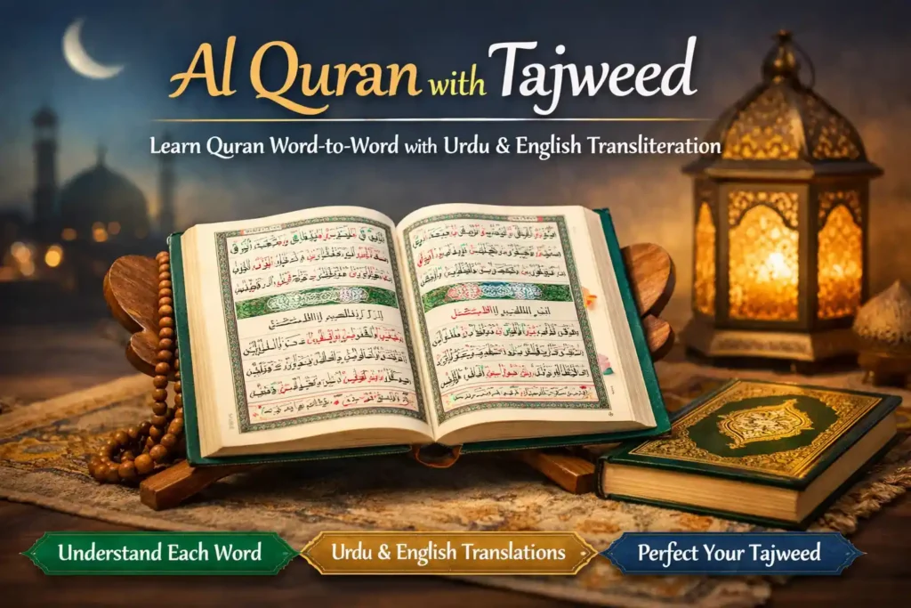Al Quran with Tajweed - Learn Quran Word-to-Word with Urdu & English Transliteration